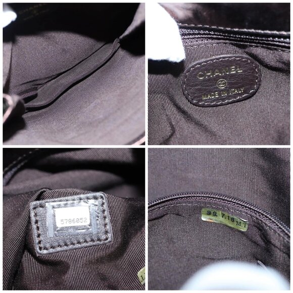 CHANEL Shoulder Bag Leather Bronze Gold CC Auth - Picture 14 of 15